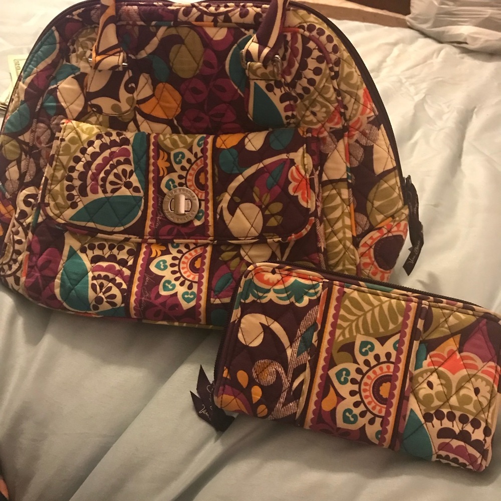 Vera Bradley purse and matching wallet